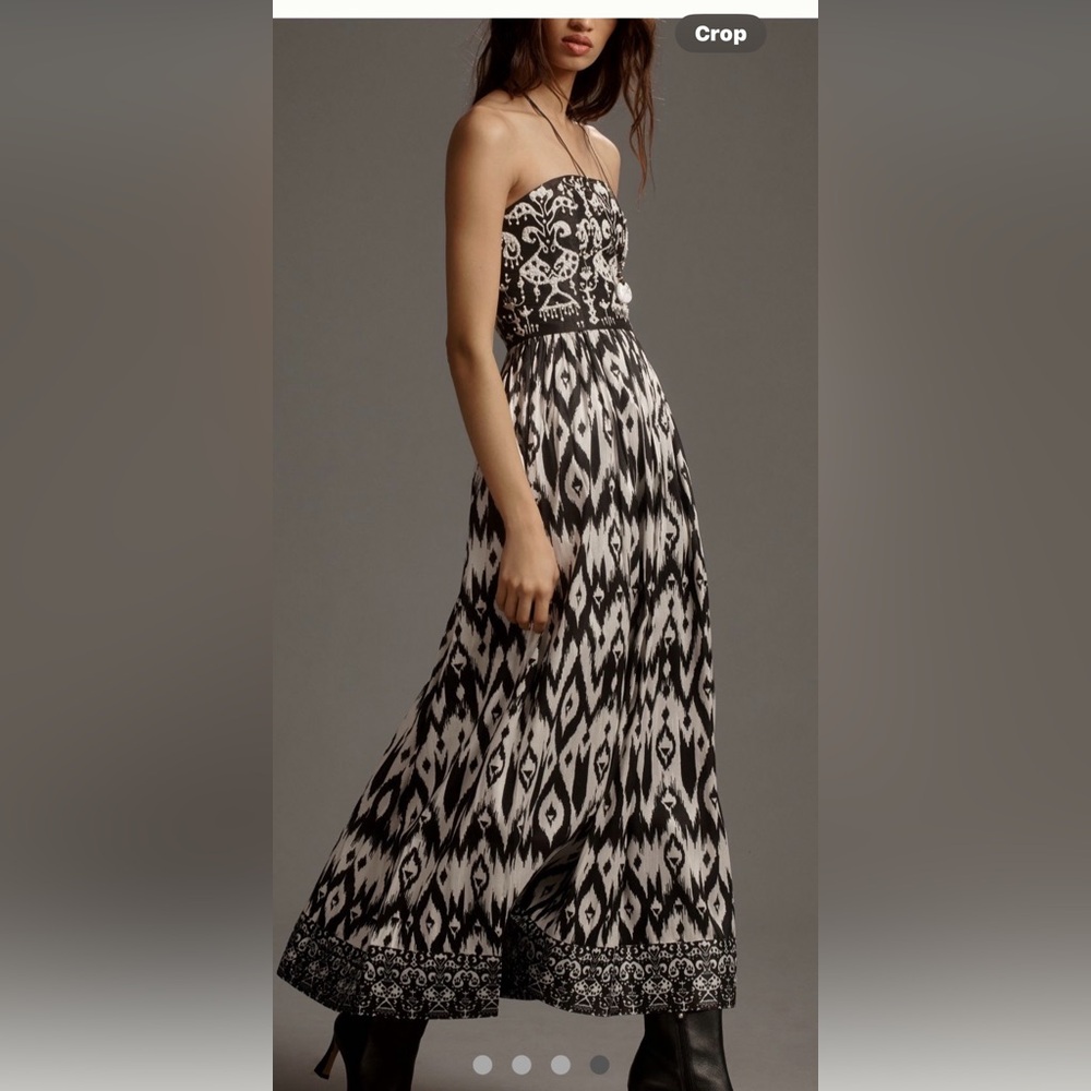 Payal Jain Black and White Patterned Maxi Dress